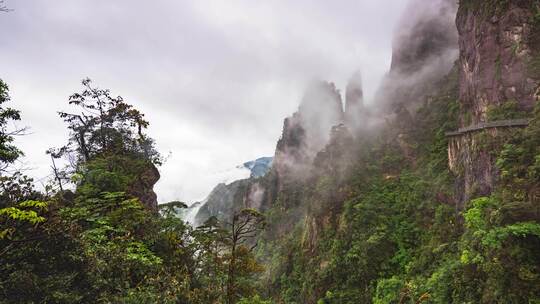 湖南郴州宜章莽山五指峰雨后云海