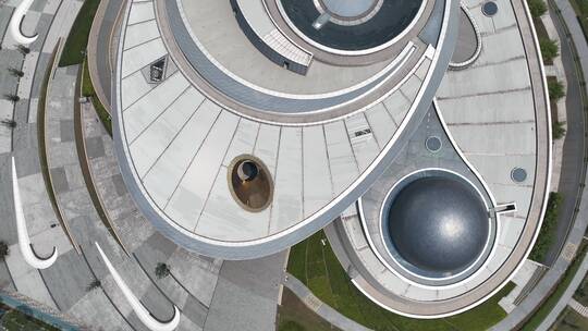 俯拍上海天文馆视频素材模板下载