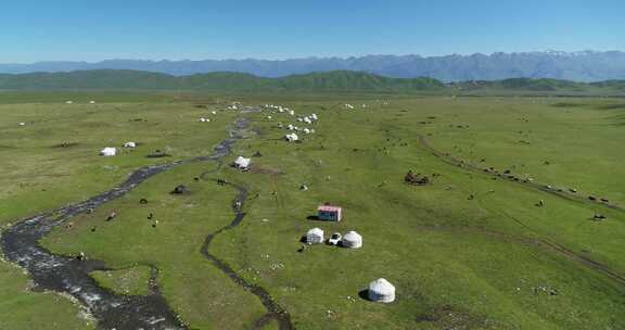 4K航拍新疆 蒙古包
