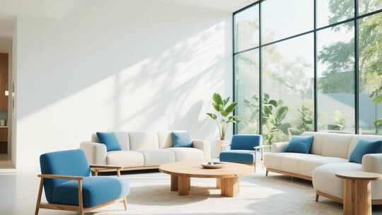 现代简约风格客厅室内场景