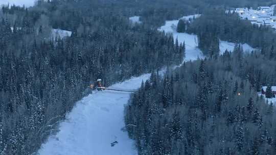 禾木冬天晨曦 村庄 禾木雪景新疆冬季旅游