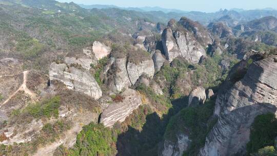 4K航拍 桂林资源八角寨山形视频素材模板下载