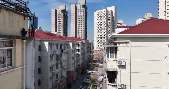 上海愚园路老住宅小区航拍