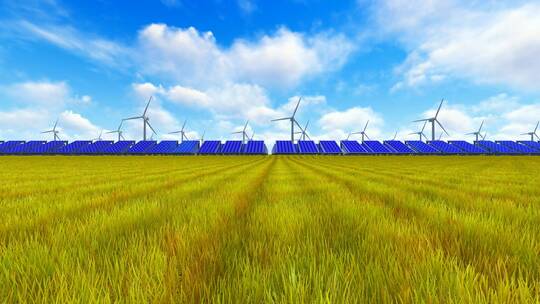 风力发电供电新能源动画