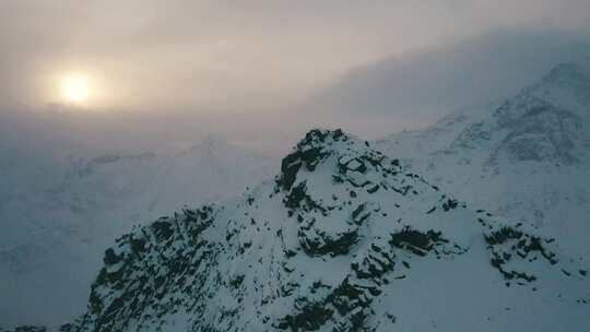 达古冰山雪景视频素材