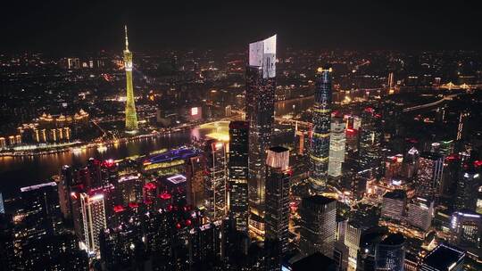 2023年广州国际灯光节绝美夜景航拍高清视频