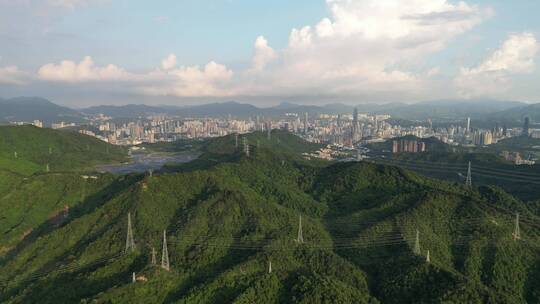 航拍深圳银湖山郊野公园