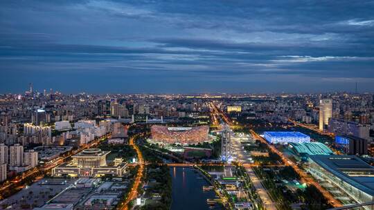 北京鸟巢夜景