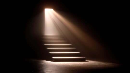 通往光明的阶梯象征希望与未来