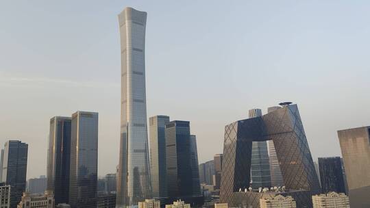 北京国贸CBD商务中心区中国尊大裤衩延时