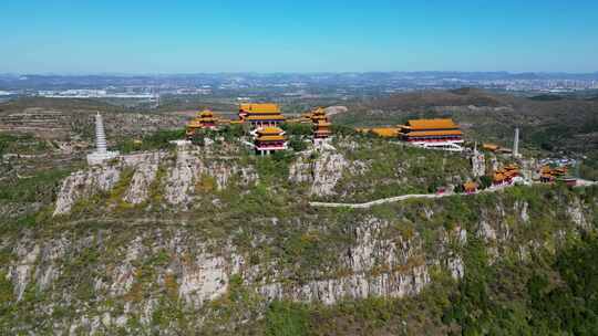 2023秋季枣庄大光明寺狮山胜境航拍宣传片段