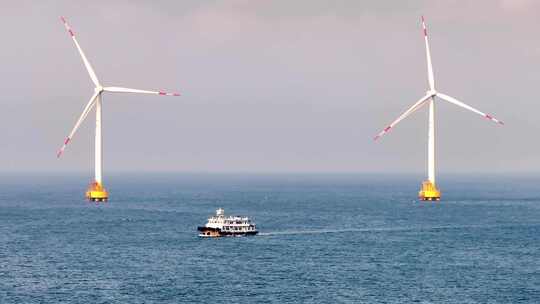 海上风力发电4K素材2