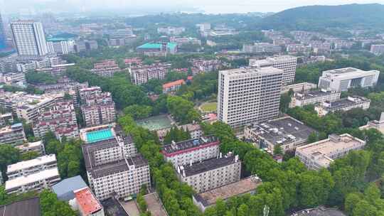 湖北武汉大学信息学部航拍校园高校学校风景