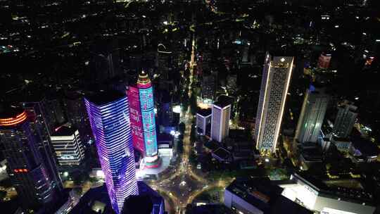 江苏 南京 城市宣传  夜景 灯光 大景 航拍