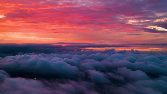 高空云海日出美景