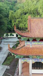 南岳衡山佛教圣地寺庙航拍-宇石禅寺