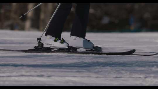冬季 滑雪场 双板视频素材模板下载