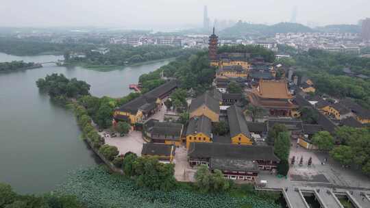 江苏镇江金山寺5A景区航拍