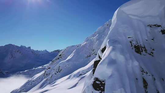 4K-唯美雪山航拍