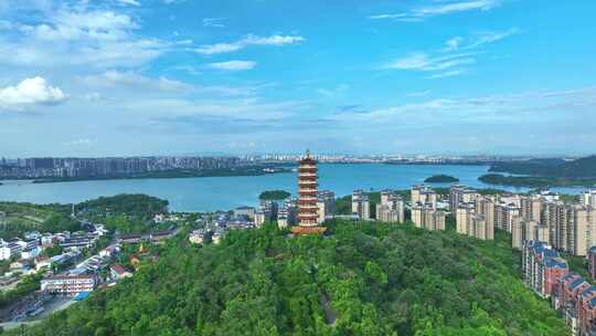 湖南岳阳圣安寺航拍