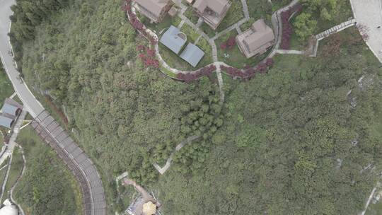 4K贵州省六盘水市梅花山俯拍景区风景