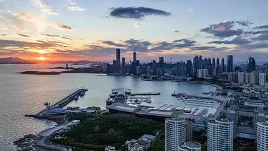 航拍延时-奥帆夕阳＋夜景