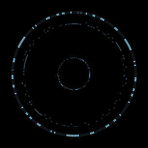 科技感信号圆圈动画元素带通道