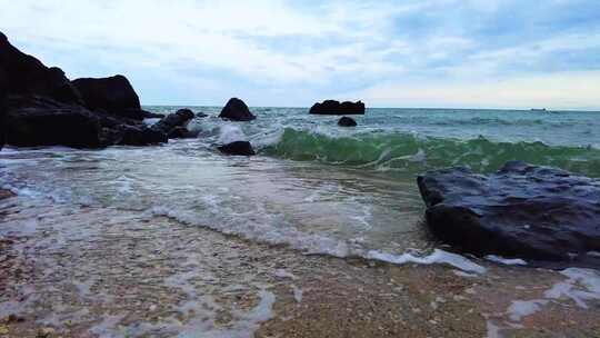 自然风光大海海水海浪视频