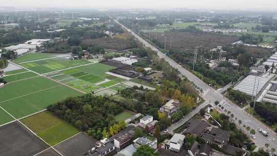 成都温江区田野航拍4K直出