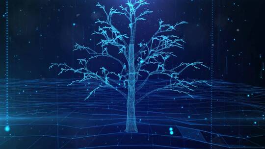 蓝色大气科技树互联网数据展示片头