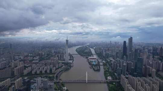 大雨将至的广州航拍