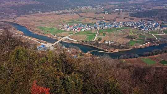 湖北崇阳县乡村航拍