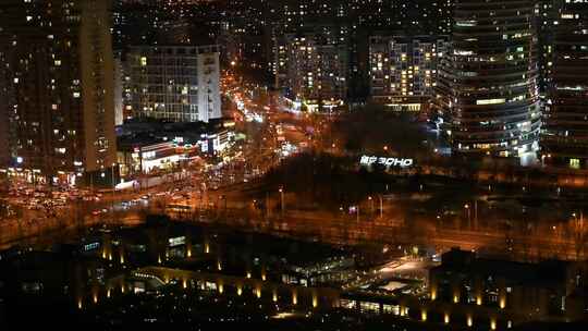 北京望京CBD城市夜景