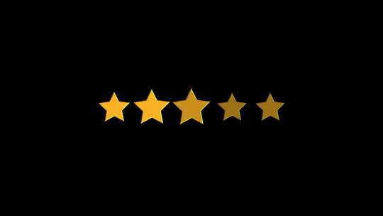 透明背景动画五星评级产品质量反馈客户评论视频素材模板下载