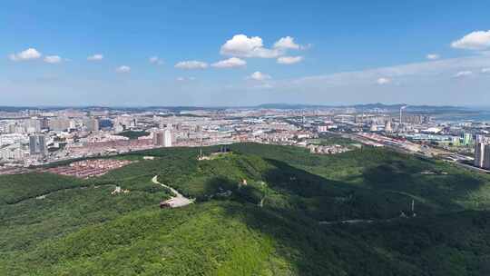 繁华都市 滨海城市航拍