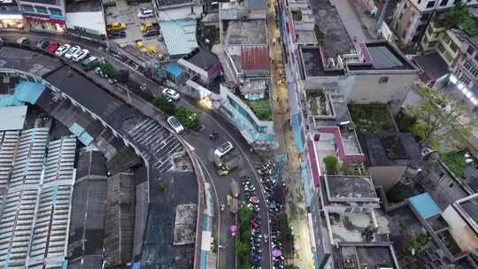 航拍贵州安龙小镇城市烟火气夏日人文景观