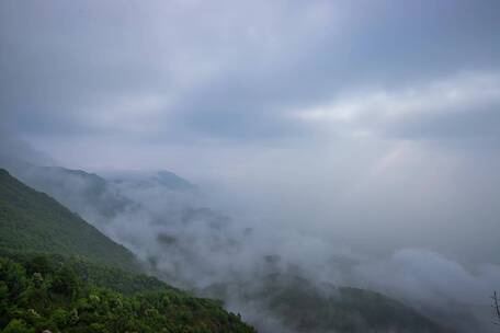 山中晨雾