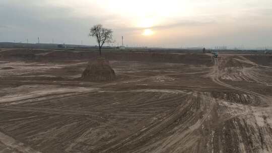 工程项目土地开挖占用耕地航拍