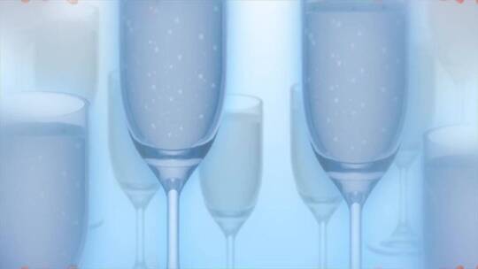 旋转的香槟杯子背景素材视频