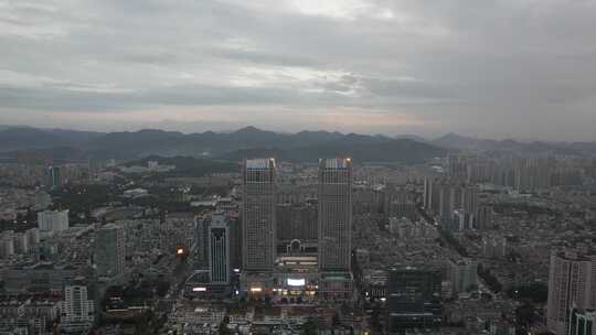 广东中山市 城市大景航拍