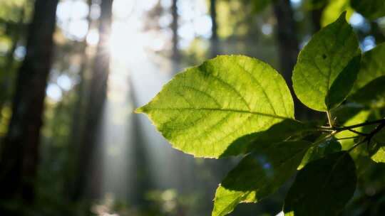 森林阳光树林航拍ai素材原创