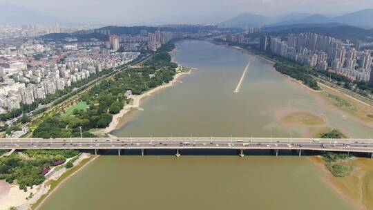 福建福州城市风光航拍