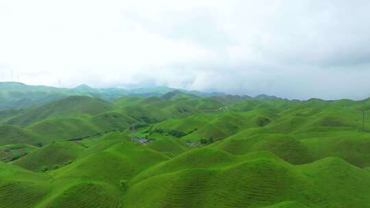 航拍高山牧场田园牧歌自然风光宣传片