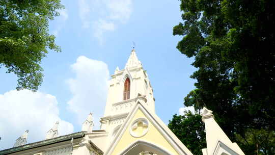 广州老街沙面大街历史景观欧式建筑