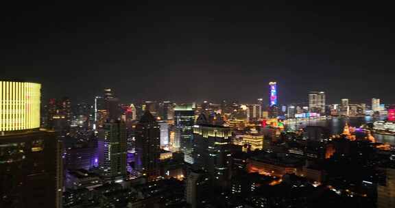 繁华上海夜景航拍
