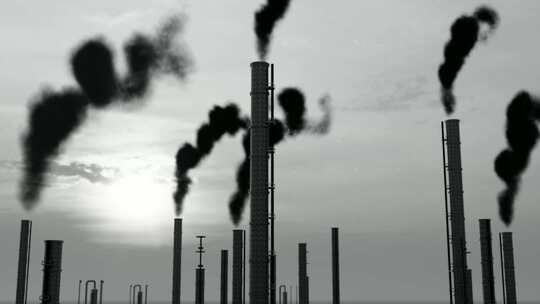 工业污染烟筒废弃排放
