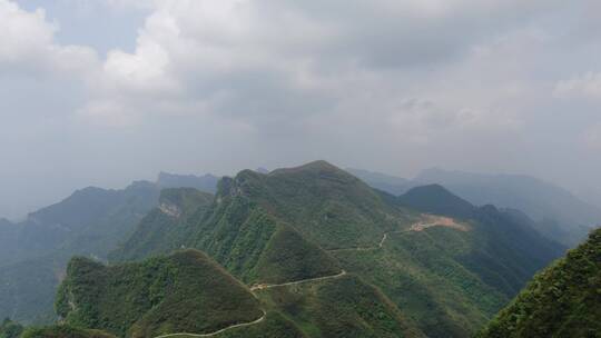 航拍湖南张家界地貌陡峭山崖