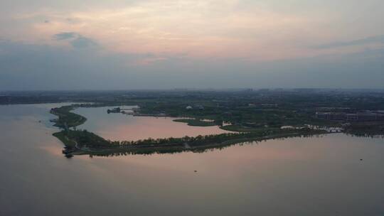 西安昆明池斗门水库全景