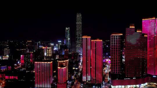 湖南长沙IFS万达广场市中心五一商圈夜景