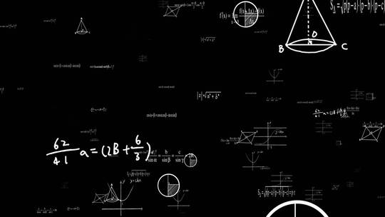 数学方程式符号几何图形视频素材